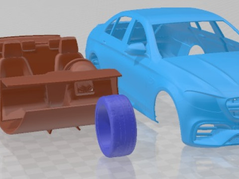 Mercedes Benz E63 AMG 2017 Printable Car Modèles 3D en vedette