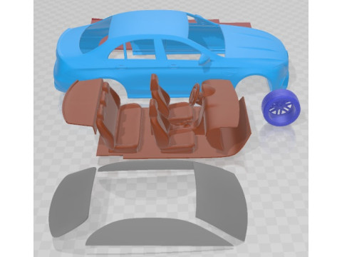 Mercedes Benz E63 AMG 2017 Printable Car Modèles 3D en vedette