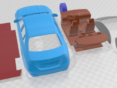 Mercedes Benz E63 AMG 2017 Printable Car Modèles 3D en vedette