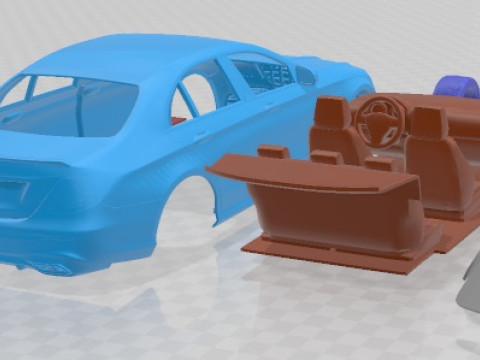 Mercedes Benz E63 AMG 2017 Printable Car Modèles 3D en vedette