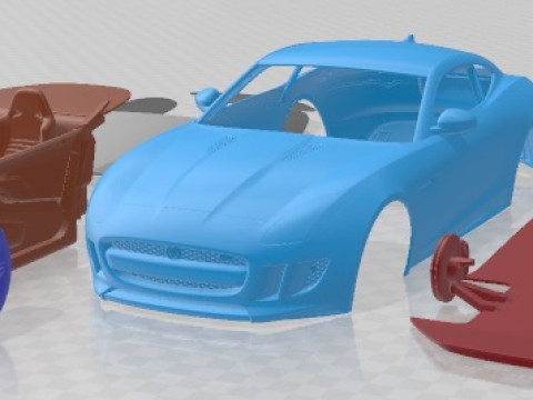 Jaguar F Type 2017 Printable Car 3D प्रिंट मॉडल