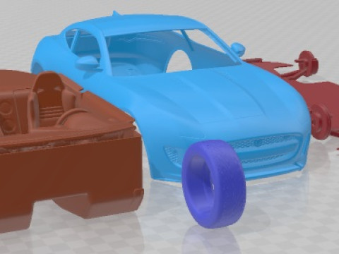 Jaguar F Type 2017 Printable Car Modelo de Impressão 3D
