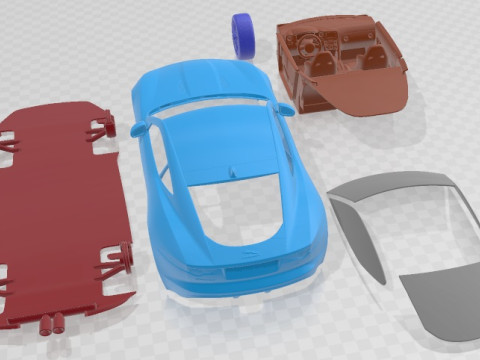 Jaguar F Type 2017 Printable Car Modelo de Impressão 3D