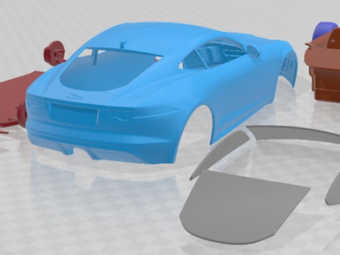 Jaguar F Type 2017 Printable Car Modelo de Impressão 3D