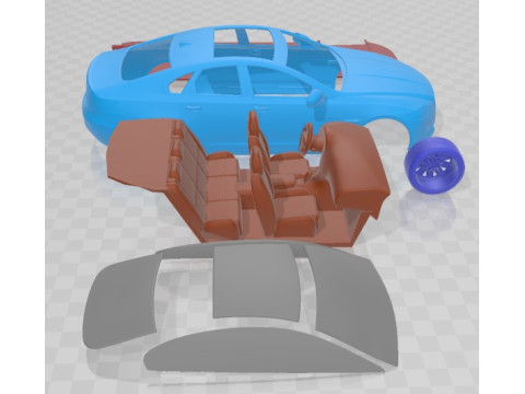 Jaguar XF 2016 Printable Car 3D प्रिंट मॉडल