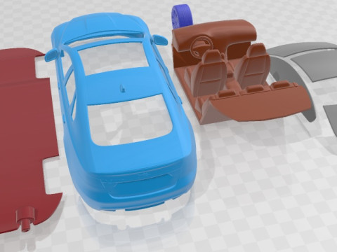 Jaguar XF 2016 Printable Car 3D प्रिंट मॉडल