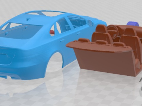 Jaguar XF 2016 Printable Car 3D प्रिंट मॉडल