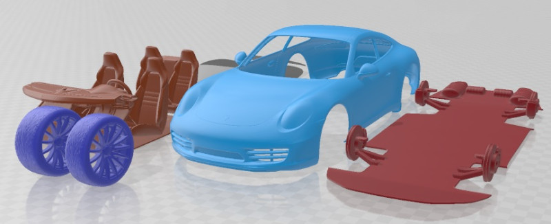 Porsche Carrera 911 2017 Printable Car 3D Принт Модель .c4d .max .obj .3ds .fbx .stl .blend 