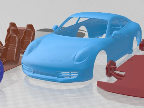 Carro imprim&iacute;vel Porsche Carrera 911 2017 Modelo de Impressão 3D