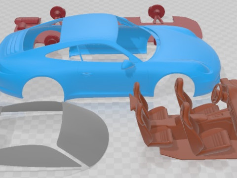 Porsche Carrera 911 2017 Printable Car 3D Принт Модель