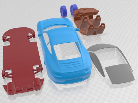 Porsche Carrera 911 2017 Printable Car 3D Принт Модель
