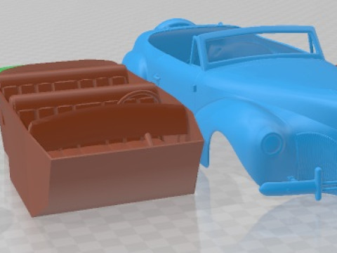 Lincoln Zephyr Continental Cabriolet 1939 Printable Car 3D Baskı Modeli