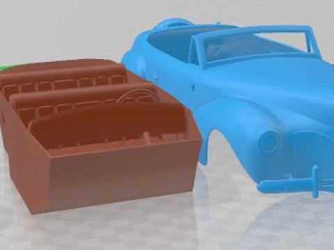Lincoln Zephyr Continental Cabriolet 1939 Printable Car 3D Print Model