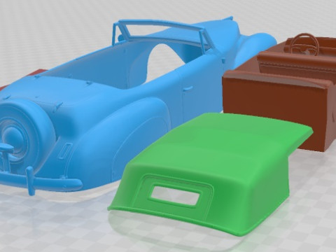 Lincoln Zephyr Continental Cabriolet 1939 Printable Car 3D Baskı Modeli