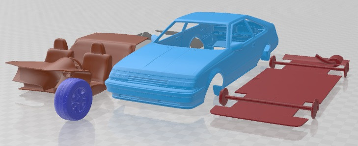 Toyota Celica Liftback 1981 Printable Car 3Dプリントモデル .c4d .max .obj .3ds .fbx .stl .blend