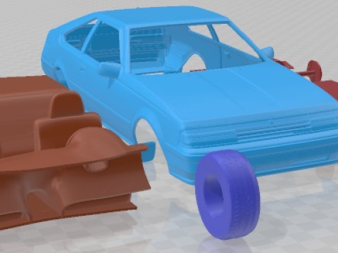 Toyota Celica Liftback 1981 Printable Car 3Dプリントモデル