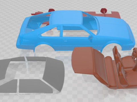 Toyota Celica Liftback 1981 Printable Car 3Dプリントモデル