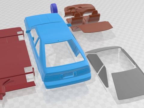 Toyota Celica Liftback 1981 Printable Car 3Dプリントモデル