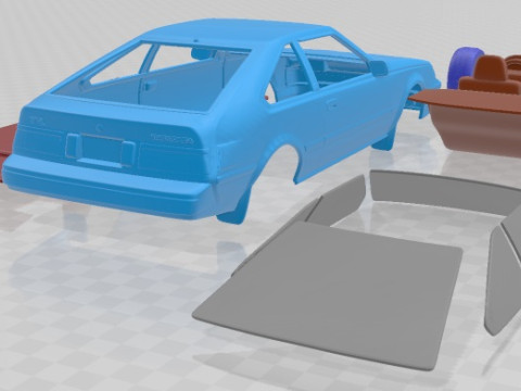Toyota Celica Liftback 1981 Printable Car 3Dプリントモデル