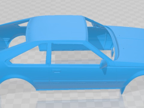 Toyota Celica Liftback 1981 Printable Body Car Model do druku 3D