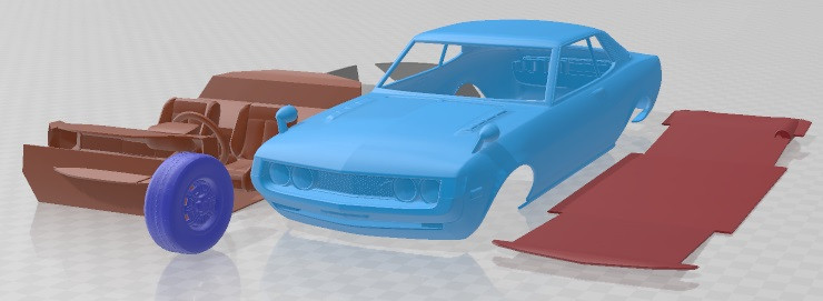 Toyota Celica 1600 GT Coupe 1973 Printable Car 3D Print Model .c4d .max .obj .3ds .fbx .stl .blend 