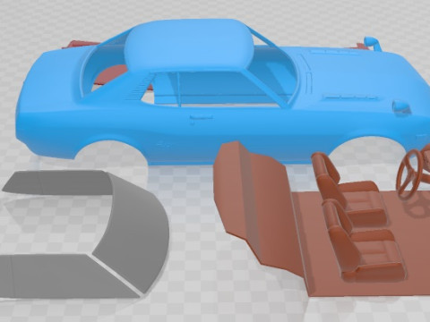Toyota Celica 1600 GT Coupe 1973 Printable Car 3D Print Model