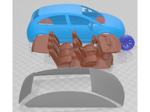 Citroen C4 2008 Printable Car 3D Принт Модель