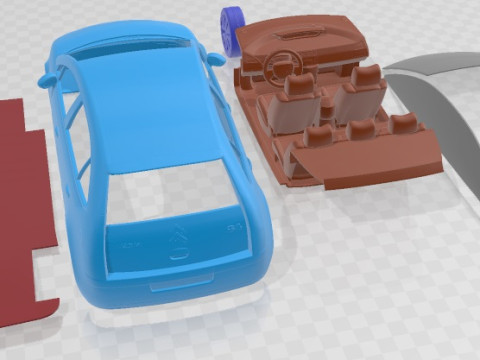 Citroen C4 2008 Printable Car 3D Принт Модель