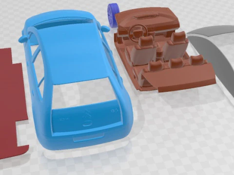 Citroen C4 2008 Printable Car 3D Print Model