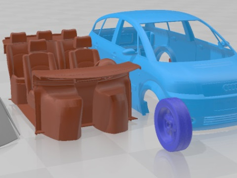 Audi A2 2002 Printable Car 3D-Druckmodell