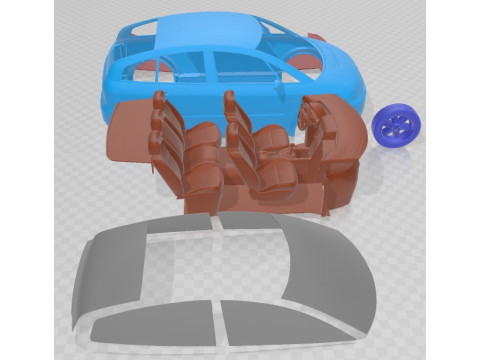 Audi A2 2002 Printable Car 3D-Druckmodell