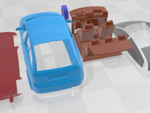 Audi A2 2002 Printable Car 3D-Druckmodell