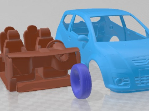 Citroen C2 2008 Printable Car Modello di stampa 3D