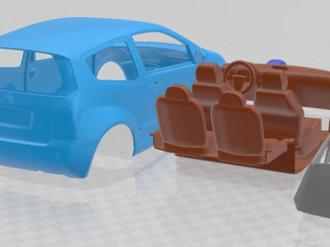 Citroen C2 2008 Printable Car 3D Print Model