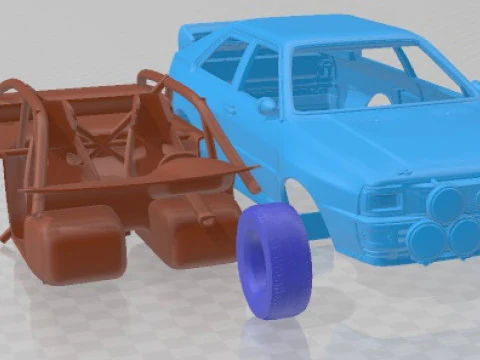 Audi Quattro A2 1981 Printable Car 3D Print Model