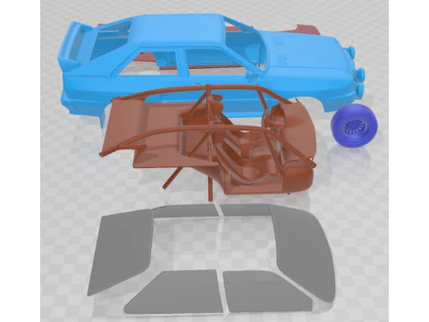 Audi Quattro A2 1981 Printable Car 3D Print Model
