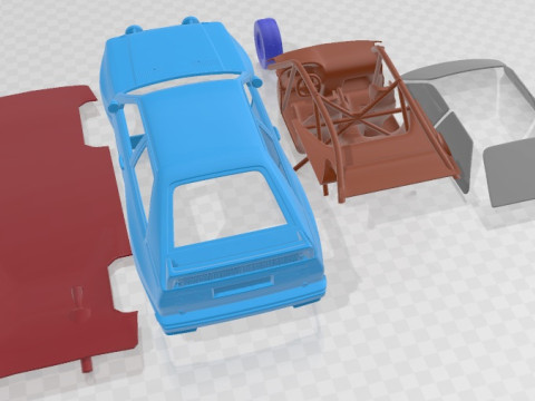 Audi Quattro A2 1981 Printable Car 3D Print Model