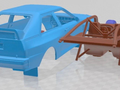 Audi Quattro A2 1981 Printable Car 3D Print Model