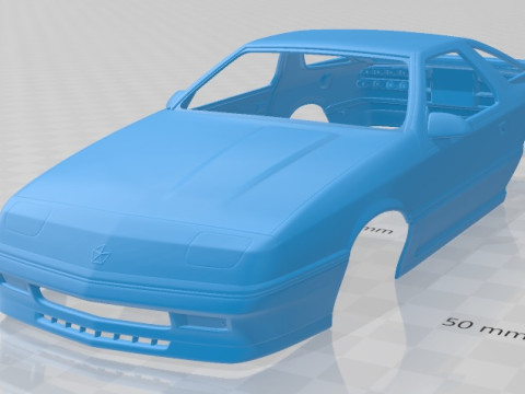 Chrysler Daytona Shelby Z 1987 Printable Body Car 3D Baskı Modeli