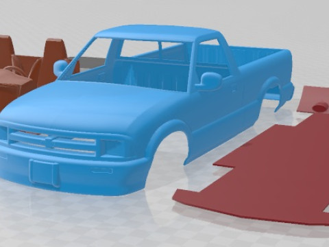 Chevrolet S10 Single Cab 1994 Printable Car Modèles 3D en vedette