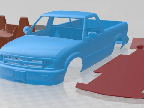 Chevrolet S10 Single Cab 1994 Printable Car 3D Print Model