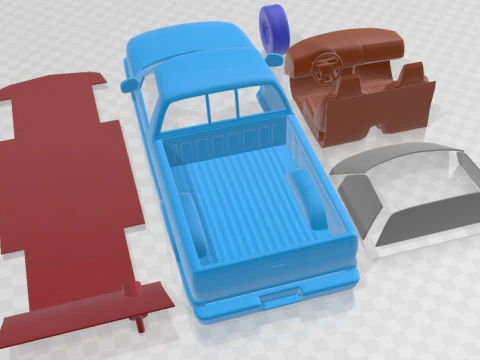 Chevrolet S10 Single Cab 1994 Printable Car 3D Print Model