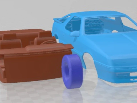 Carro para impress&atilde;o Chrysler Daytona Shelby Z 1987 Modelo de Impressão 3D