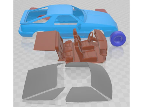 Carro para impress&atilde;o Chrysler Daytona Shelby Z 1987 Modelo de Impressão 3D