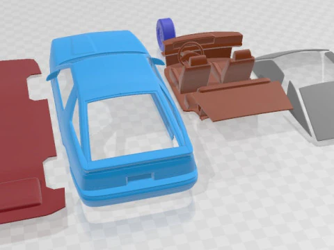 Carro para impress&atilde;o Chrysler Daytona Shelby Z 1987 Modelo de Impressão 3D