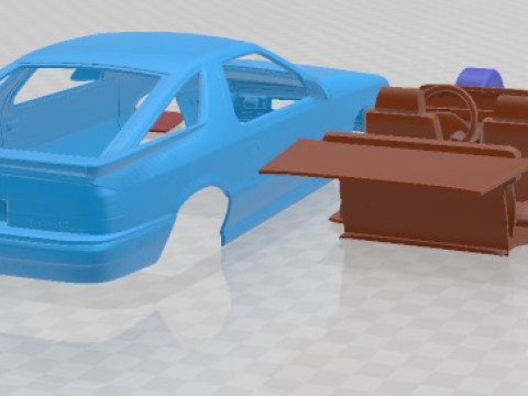Chrysler Daytona Shelby Z 1987 Printable Car Model do druku 3D