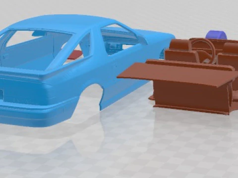 Carro para impress&atilde;o Chrysler Daytona Shelby Z 1987 Modelo de Impressão 3D