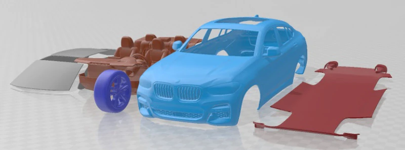 X4 M40D 2019 Printable Car 3D Print Model .c4d .max .obj .3ds .fbx .stl .blend