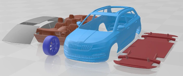 Skoda Karoq Scout 2019 Printable Car 3D Print Model .c4d .max .obj .3ds .fbx .stl .blend 