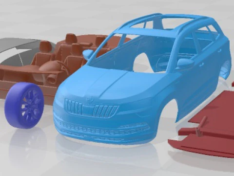 斯柯达 Karoq Scout 2019 可打印汽车 3D 打印模型